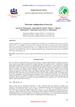 Electronic configuration of Iron (Fe)