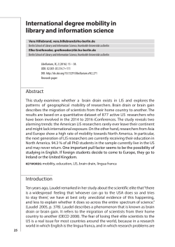 International degree mobility in library and information