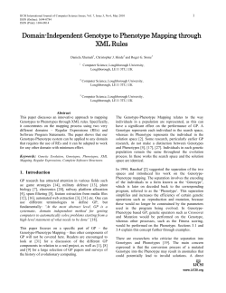 Domain-Independent Genotype to Phenotype Mapping through XML