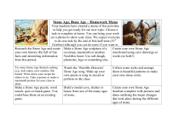 Stone Age, Bone Age &ndash; Homework Menu