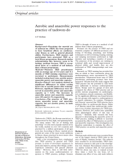 Original articles Aerobic and anaerobic power responses to