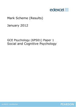Mark scheme - Edexcel
