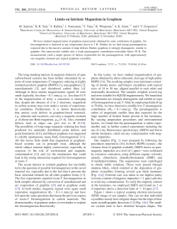 Limits on Intrinsic Magnetism in Graphene (PDF 1.16MB)