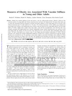 Measures of Obesity Are Associated With Vascular