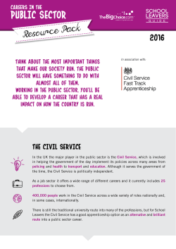 Public Sector In association with Civil Service