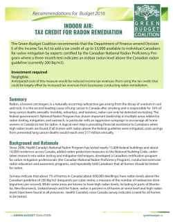 indoor air: tax credit for radon remediation