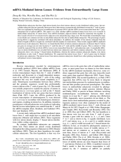 mRNA-Mediated Intron Losses: Evidence from