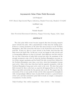 Asymmetric Solar Polar Field Reversals