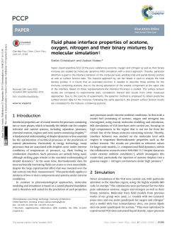 Fluid phase interface properties of acetone, oxygen, nitrogen and