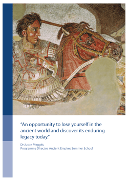 An opportunity to lose yourself in the ancient world