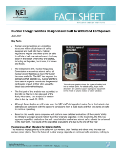 Nuclear Energy Facilities Designed and Built to Withstand