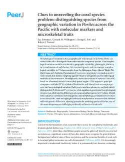 Clues to unraveling the coral species problem