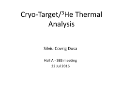 Cryo Target / 3 He - Jlab Hall-A