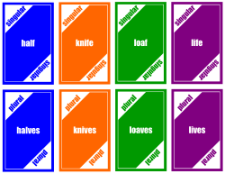 half halves knife knives loaf loaves life lives