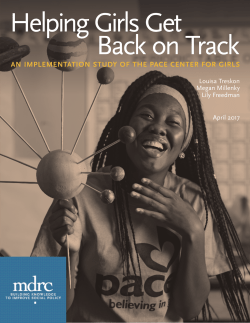 AN IMPLEMENTATION STUDY OF THE PACE CENTER FOR GIRLS