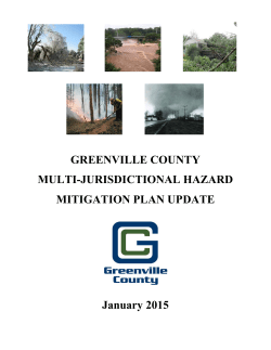 Greenville County Multi Jurisdiction Hazard Mitigation Plan draft