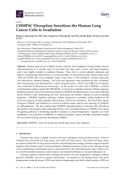 CHMP4C Disruption Sensitizes the Human Lung Cancer Cells to