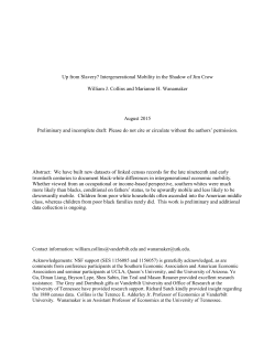 Up from Slavery? Intergenerational Mobility in the Shadow of Jim