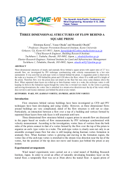three dimensional structures of flow behind a square prism