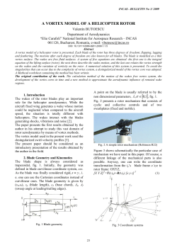 a vortex model of a helicopter rotor