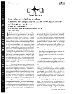 And miles to go before we sleep A review of Complexity in