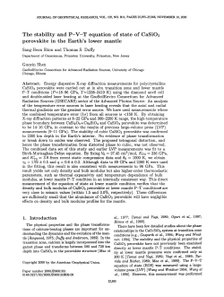 The stability and P-V-T equation of state of CaSiO3 perovskite in the