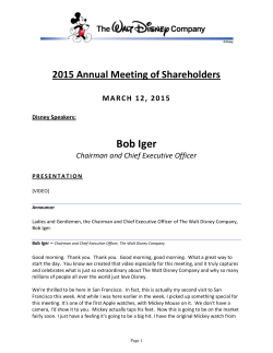 Event Transcript - The Walt Disney Company