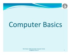 Computer Basics - Home Pages of People@DU