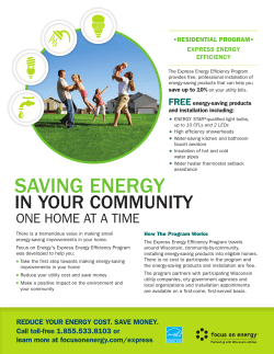 saving energy - Focus on Energy
