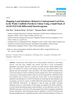 Mapping Land Subsidence Related to Underground Coal Fires in