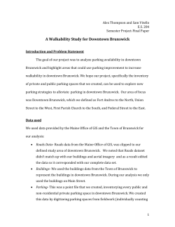 Bowdoin College Parking Study Final Report