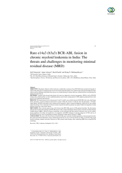 Rare e14a3 (b3a3) BCR-ABL fusion in chronic myeloid leukemia in