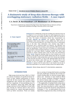 A dosimetric study of deep skin electron therapy with overlapping