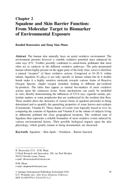Squalene and Skin Barrier Function: From Molecular Target to