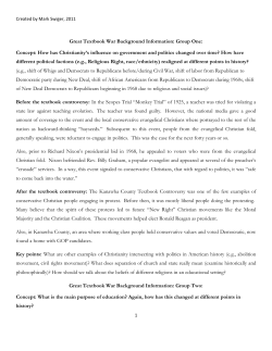 Great Textbook War Background Information: Group One: Concept