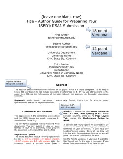 Journal Submission Guidelines