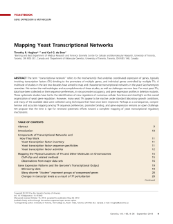 Mapping Yeast Transcriptional Networks
