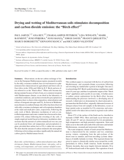 Birch effect - School of GeoSciences