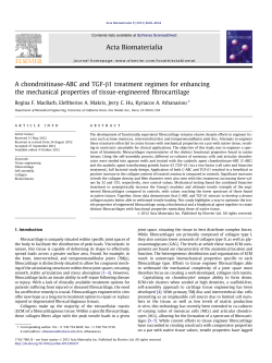 A chondroitinase-ABC and TGF-&Icirc;&sup2;1 treatment regimen for enhancing