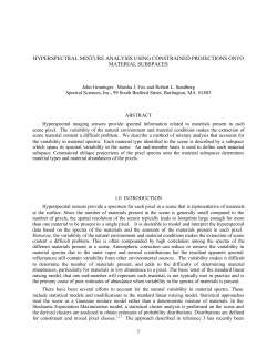 1 hyperspectral mixture analysis using constrained projections onto