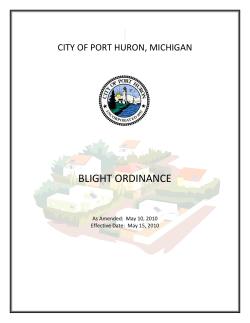 blight ordinance - City of Port Huron