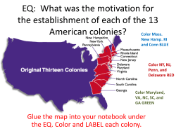 EQ: What was the motivation for the establishment of each