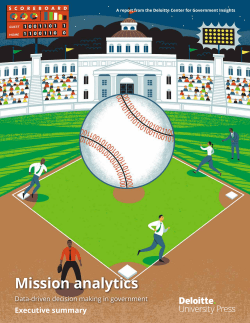 Mission analytics - Deloitte University Press