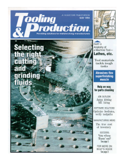 Selecting The Right Cutting And Grinding Fluids