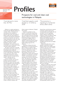 Prospects for coal and clean coal technologies in Malaysia