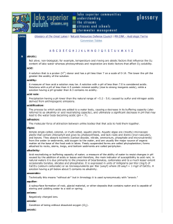 this Glossary - Lake Superior Streams