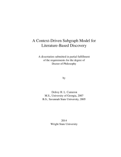 A Context-Driven Subgraph Model for Literature-Based
