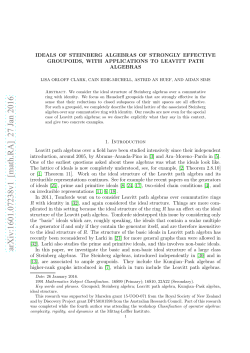 arXiv:1601.07238v1 [math.RA] 27 Jan 2016