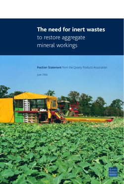 Inert Waste for Restoration - Mineral Products Association