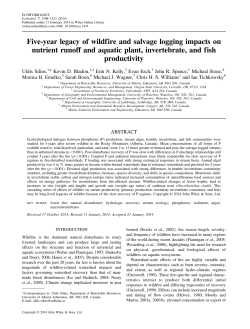 Five-year legacy of wildfire and salvage logging impacts on